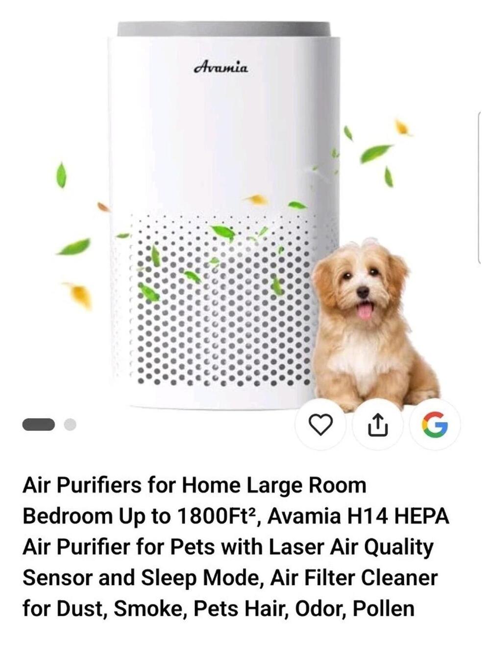 Air Purifiers for Home Large Room Bedroom Up to 1800Ft,  H14 HEPA Air